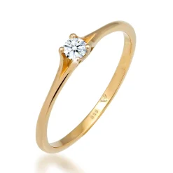 Elli "Verlobungsring | Diamant ( Weiß, 0,06 ct )< Ringe|Echtgold