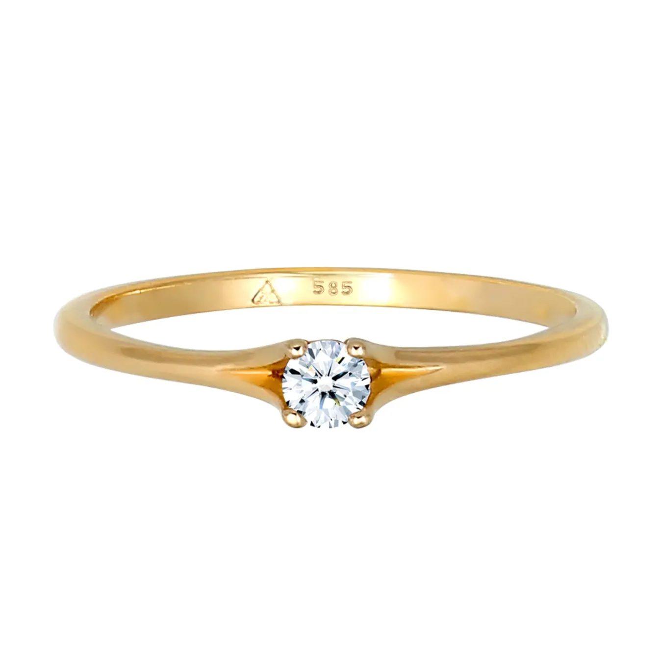 Elli "Verlobungsring | Diamant ( Weiß, 0,06 ct )< Ringe|Echtgold