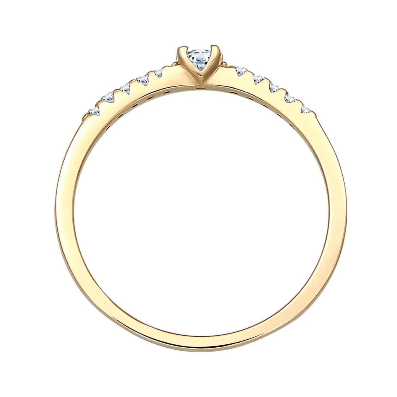 Elli "Verlobungsring | Diamant ( Weiß, 0,11 ct )< Ringe|Echtgold