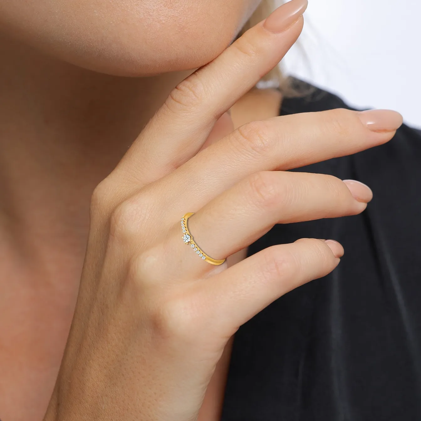 Elli "Verlobungsring | Diamant ( Weiß, 0,11 ct )< Ringe|Echtgold