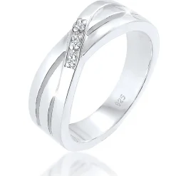 Elli "Verlobungsring | Diamant ( Weiß, 0,015 ct )< Ringe|Silber