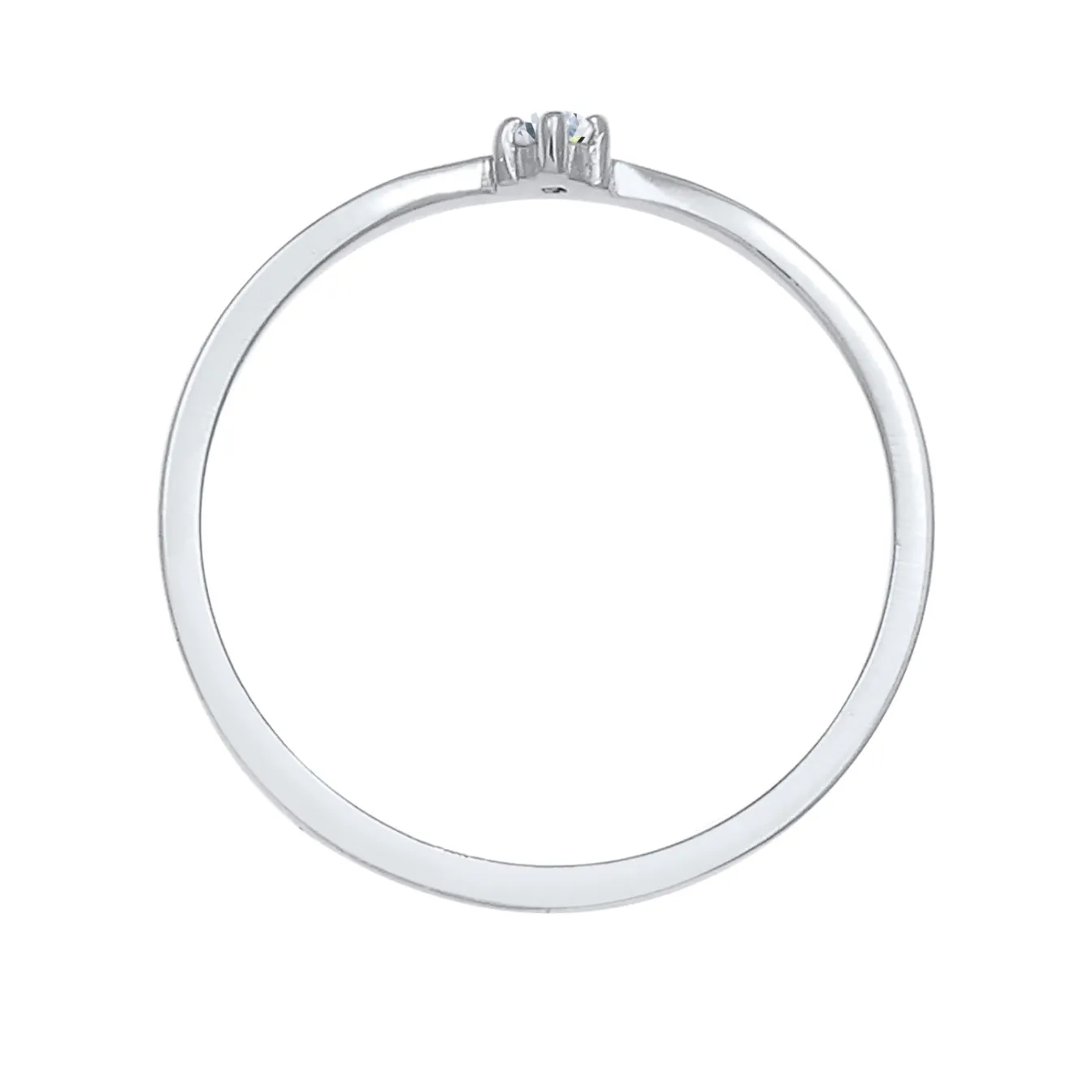 Elli "Verlobungsring | Diamant ( Weiß, 0,03 ct )< Ringe|Silber