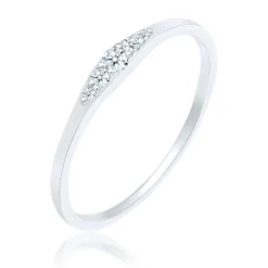 Elli "Verlobungsring | Diamant ( Weiß, 0,07 ct )< Silber|Ringe