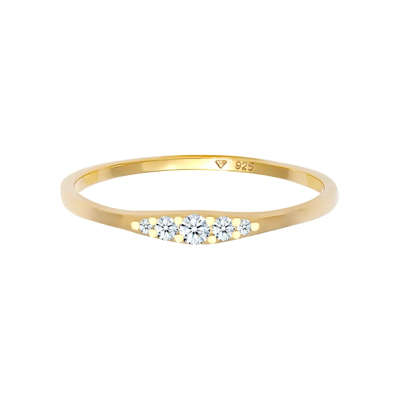 Elli "Verlobungsring | Diamant ( Weiß, 0,07 ct )< Silber|Ringe