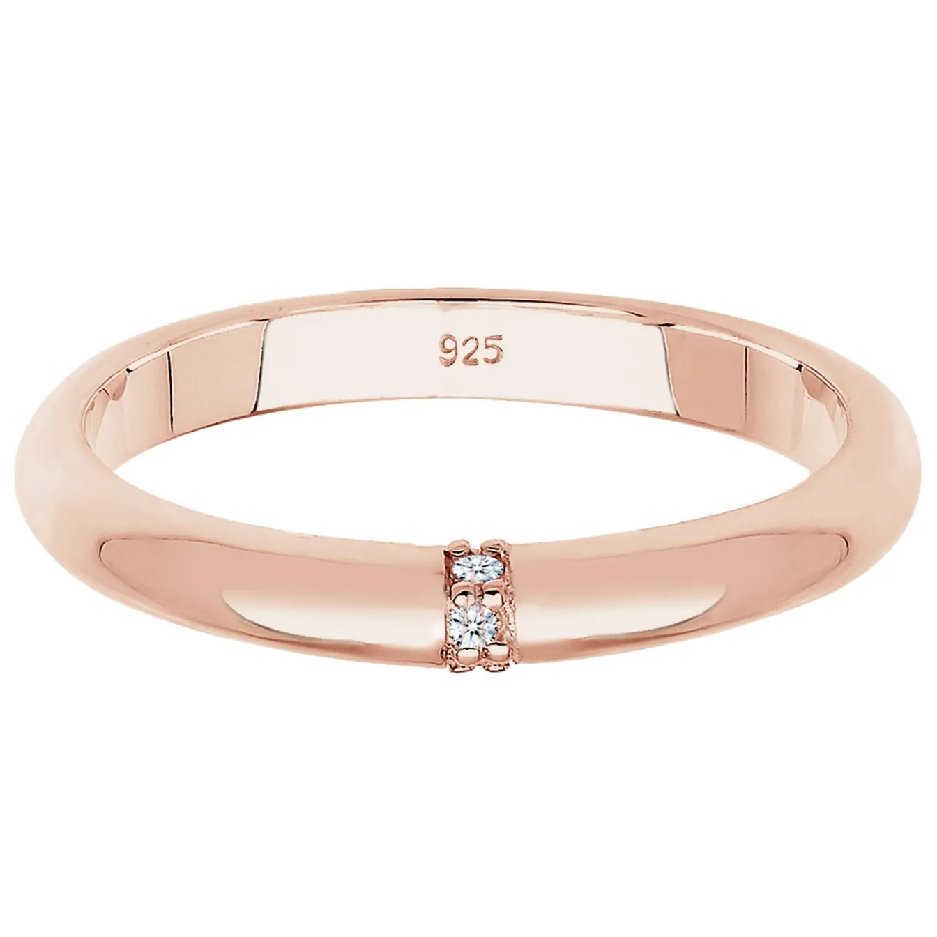 Elli "Verlobungsring | Diamant ( Weiß, 0,045 ct )< Roségold|Ringe