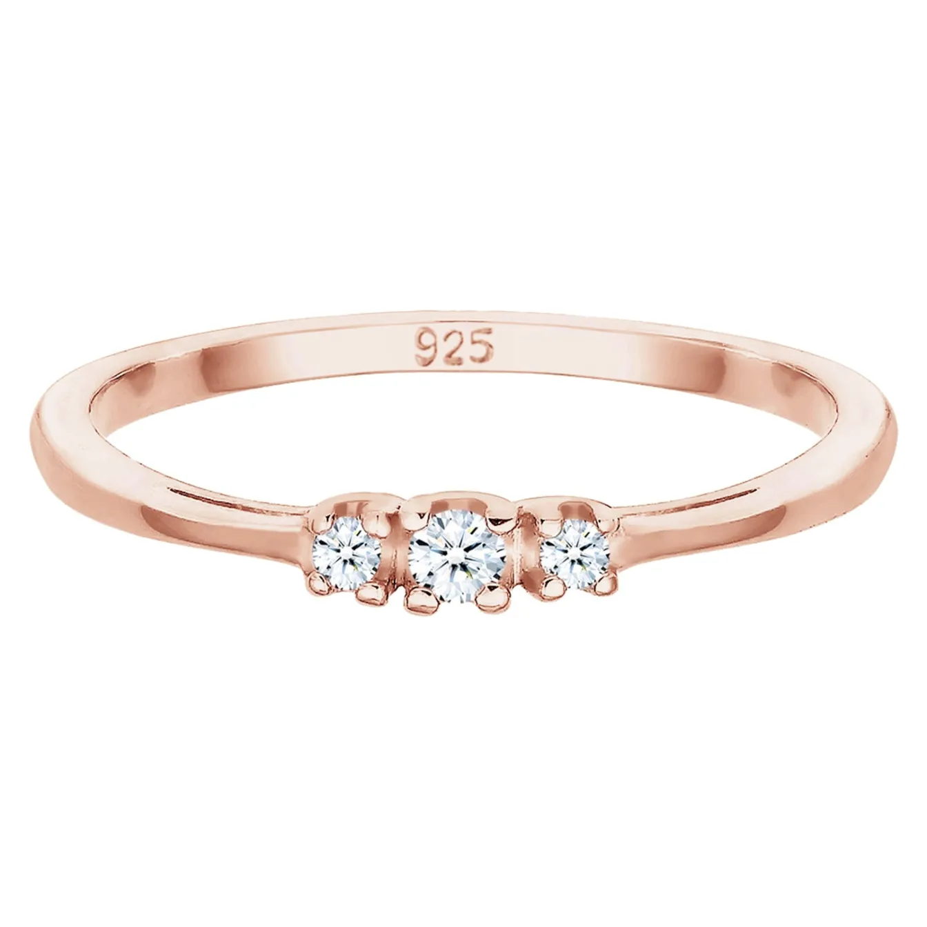 Elli "Verlobungsring | Diamant ( Weiß, 0,06 ct )< Roségold|Ringe