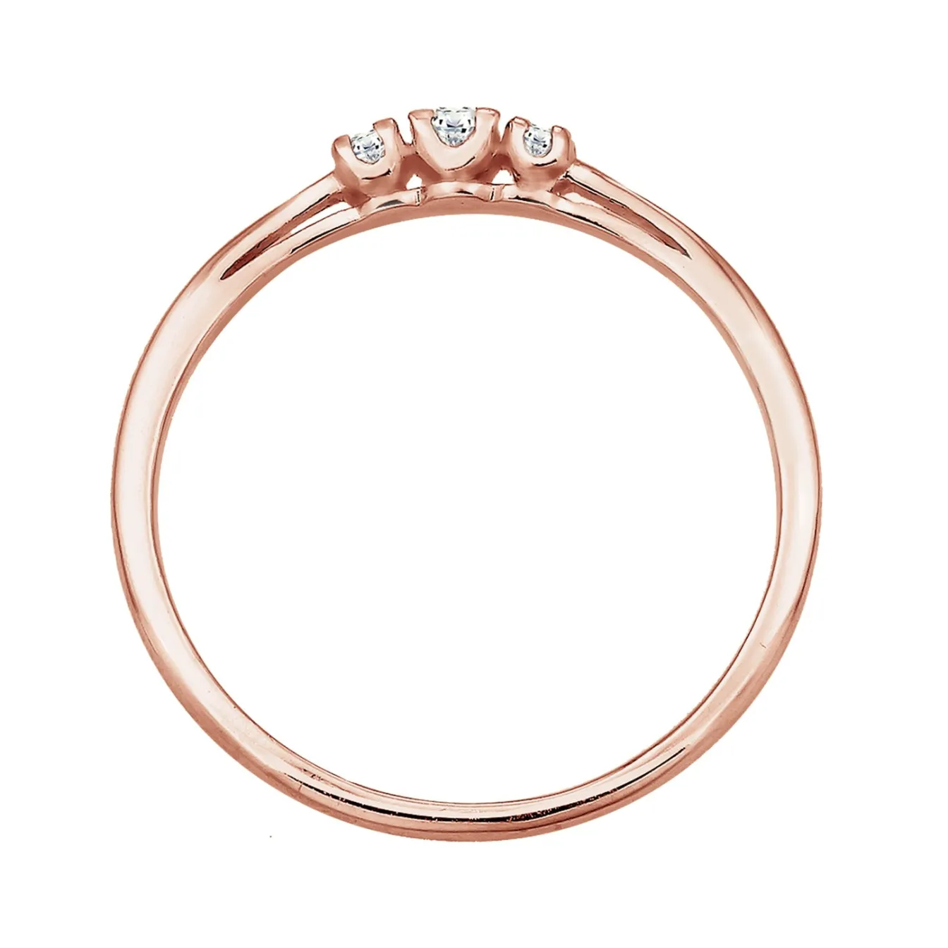 Elli "Verlobungsring | Diamant ( Weiß, 0,06 ct )< Roségold|Ringe