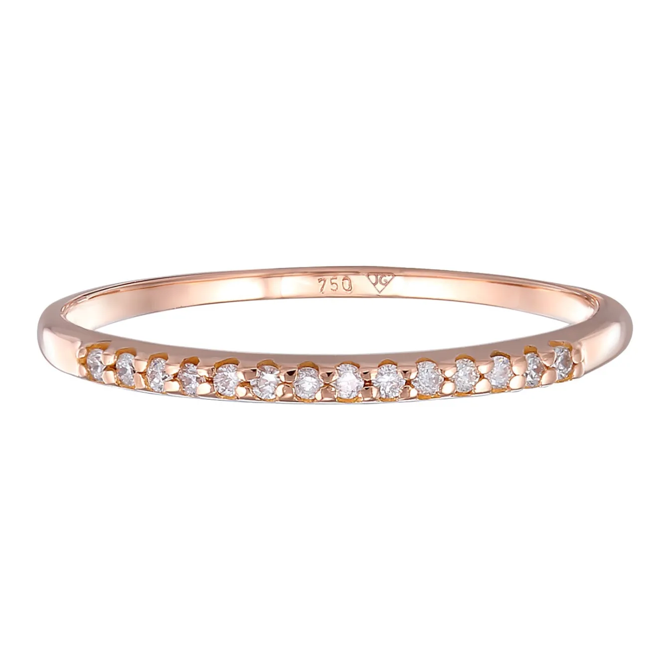 Elli "Verlobungsring | Diamant ( Weiß, 0,07 ct )< Roségold|Ringe