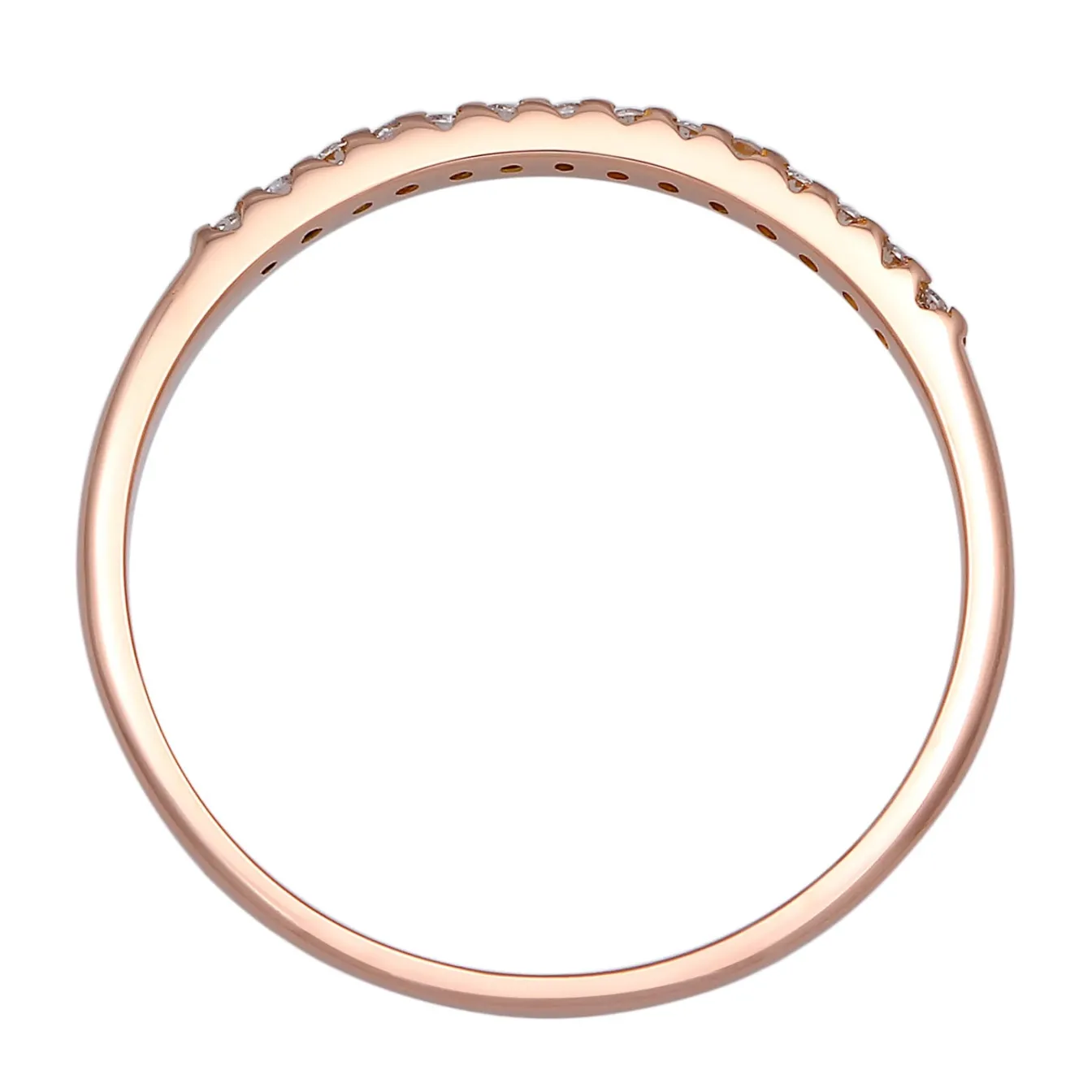 Elli "Verlobungsring | Diamant ( Weiß, 0,07 ct )< Roségold|Ringe