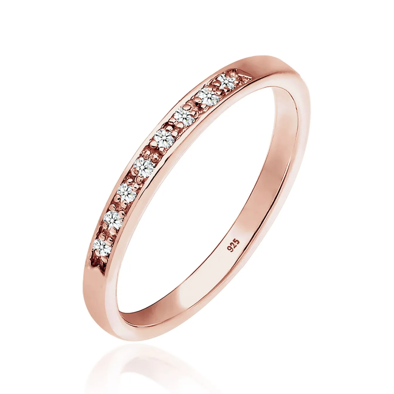 Elli "Verlobungsring | Diamant ( Weiß, 0,04 ct )< Roségold|Ringe