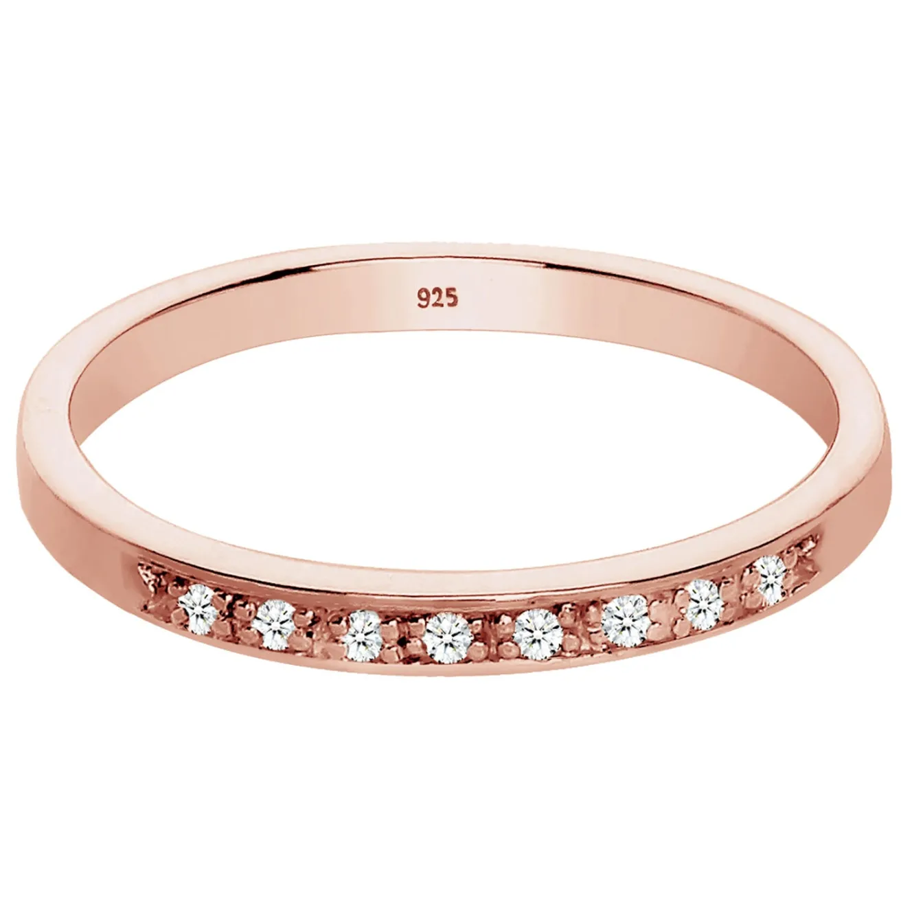 Elli "Verlobungsring | Diamant ( Weiß, 0,04 ct )< Roségold|Ringe