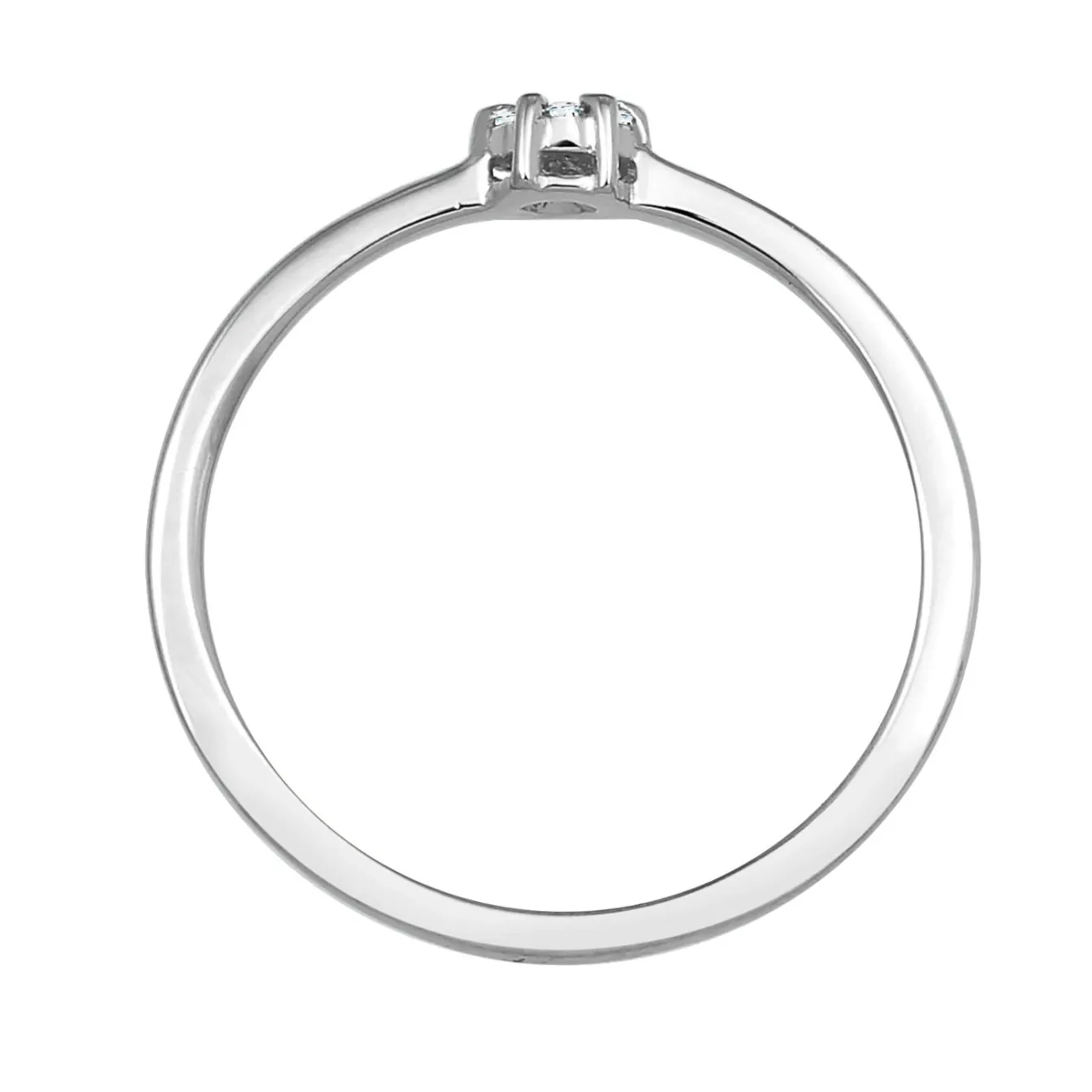 Elli "Verlobungsring | Diamant ( Weiß, 0,045 ct )< Weissgold|Ringe