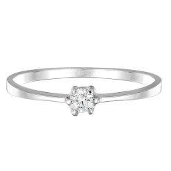 Elli "Verlobungsring | Diamant ( , 0,11 ct )< Weissgold|Ringe