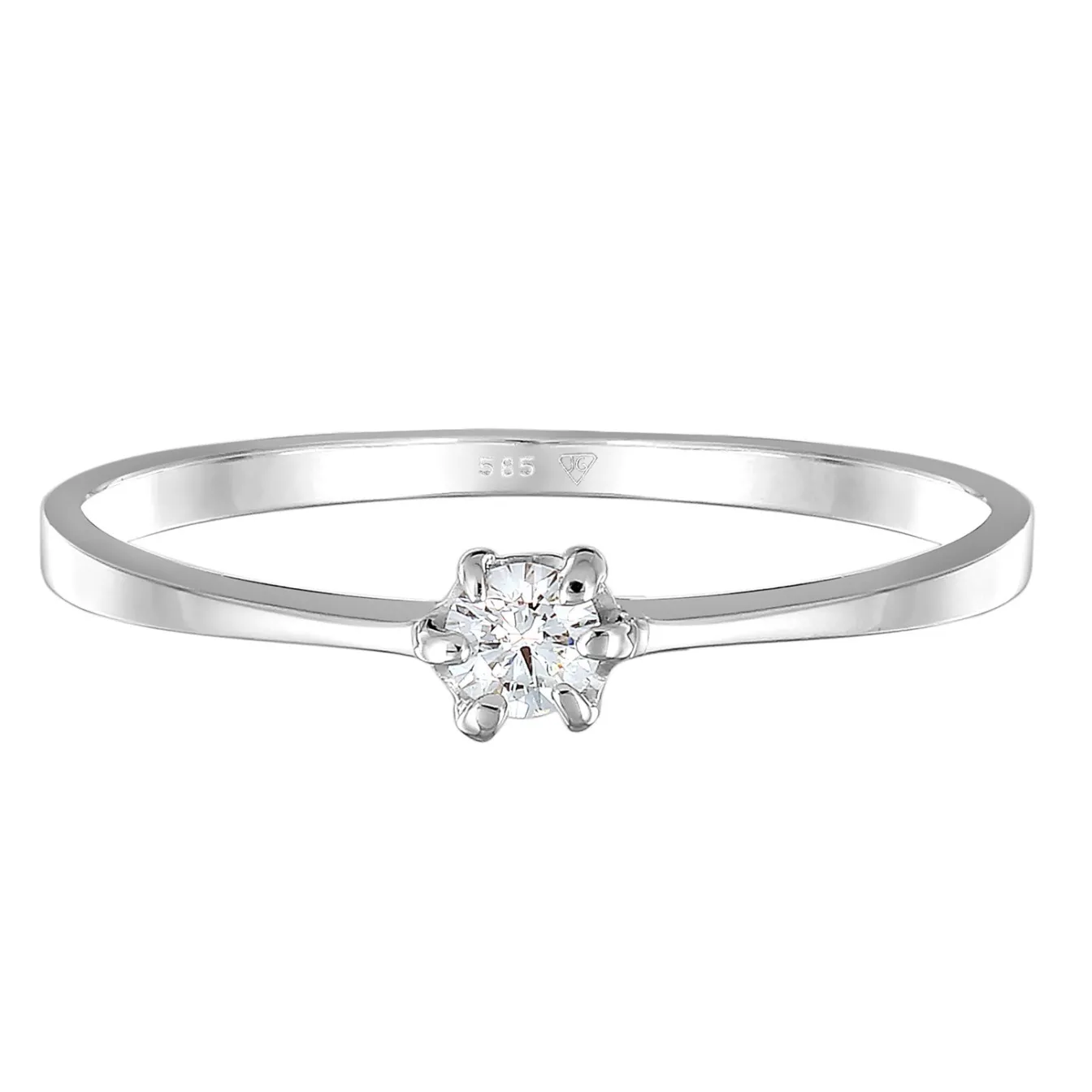 Elli "Verlobungsring | Diamant ( , 0,11 ct )< Weissgold|Ringe