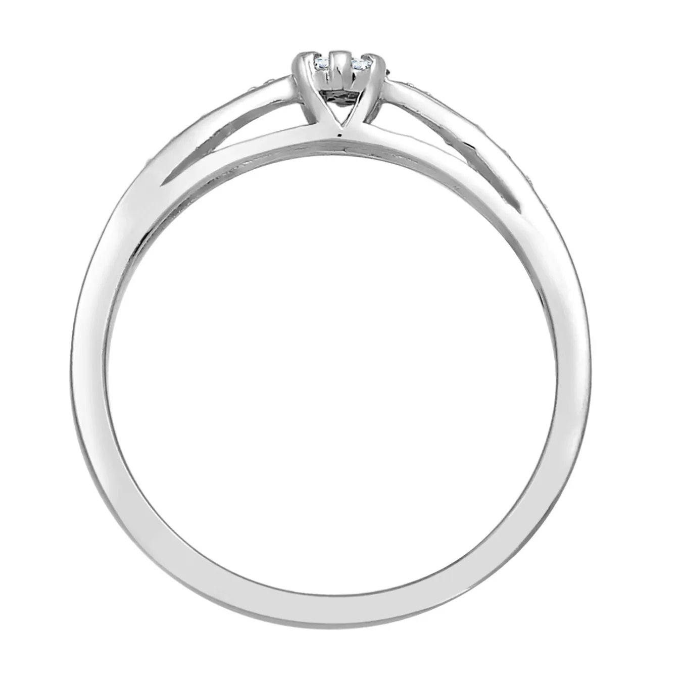Elli "Verlobungsring | Diamant ( Weiß, 0,085 ct )< Weissgold|Letzte Chance