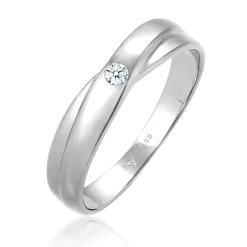 Elli "Verlobungsring | Diamant ( Weiß, 0,03 ct )< Weissgold|Ringe