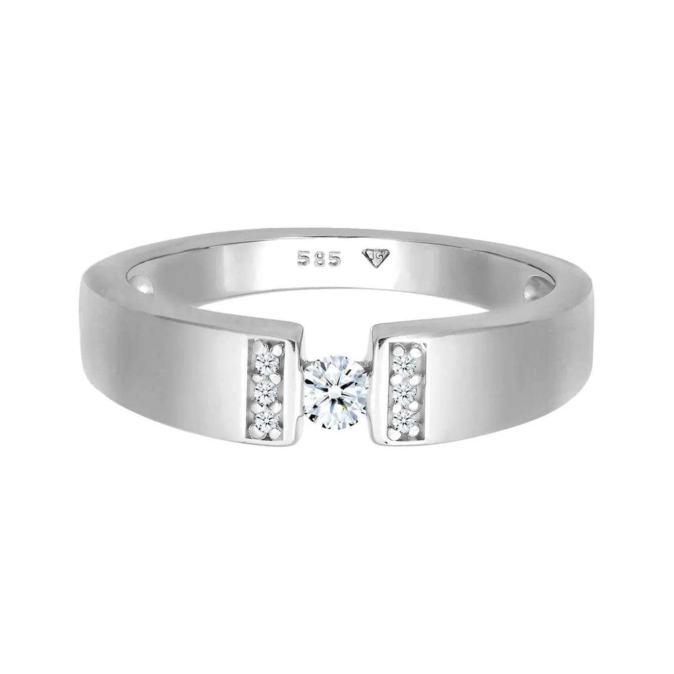 Elli "Verlobungsring | Diamant ( , 0,14 ct )< Weissgold|Letzte Chance