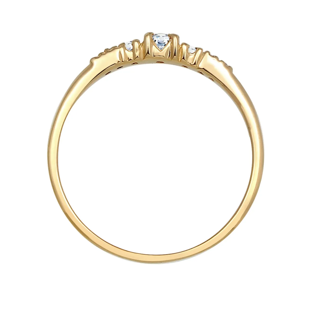 Elli "Verlobungsring | Diamant ( Weiß, 0,11 ct )< Weissgold|Ringe