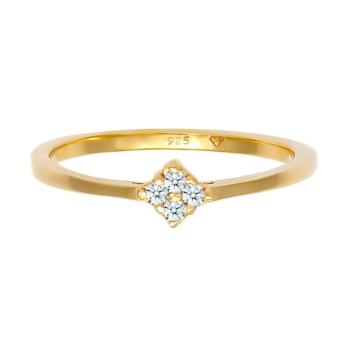 Elli "Verlobungsring | Diamant ( Weiß, 0,06 ct )< Ringe|Silber