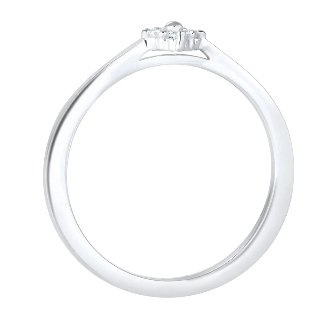 Elli "Verlobungsring | Diamant ( Weiß, 0,06 ct )< Ringe|Silber