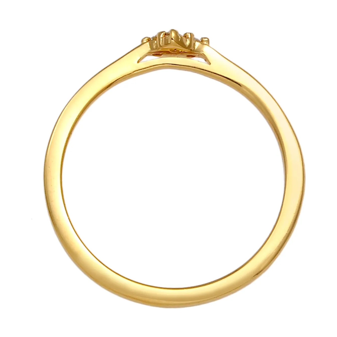 Elli "Verlobungsring | Diamant ( Weiß, 0,06 ct )< Ringe|Silber