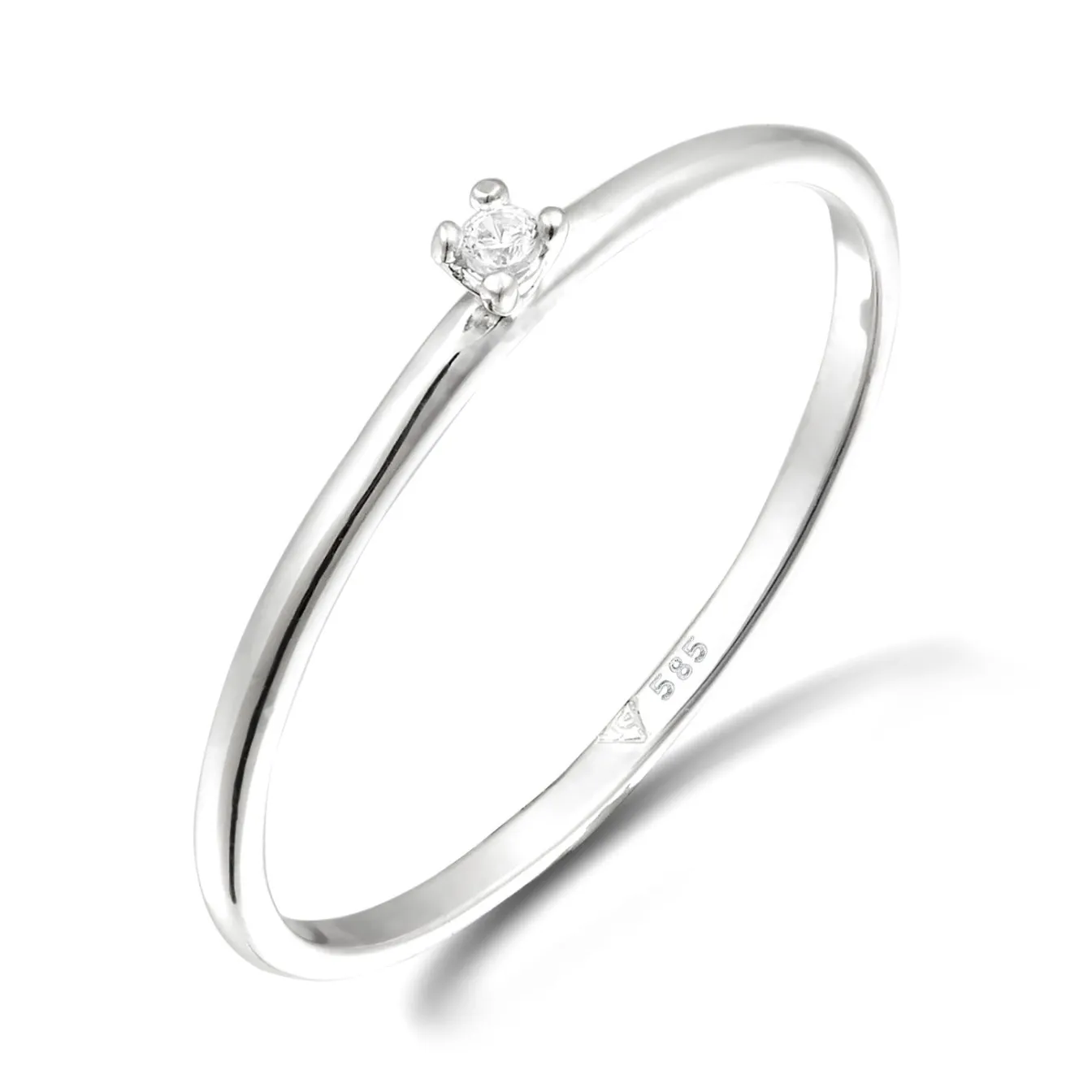 Elli "Verlobungsring | Diamant (, 0,015 ct)< Weissgold|Ringe