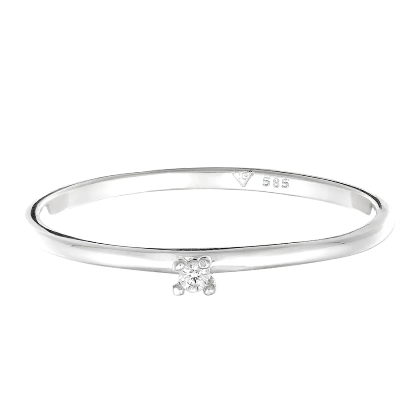 Elli "Verlobungsring | Diamant (, 0,015 ct)< Weissgold|Ringe