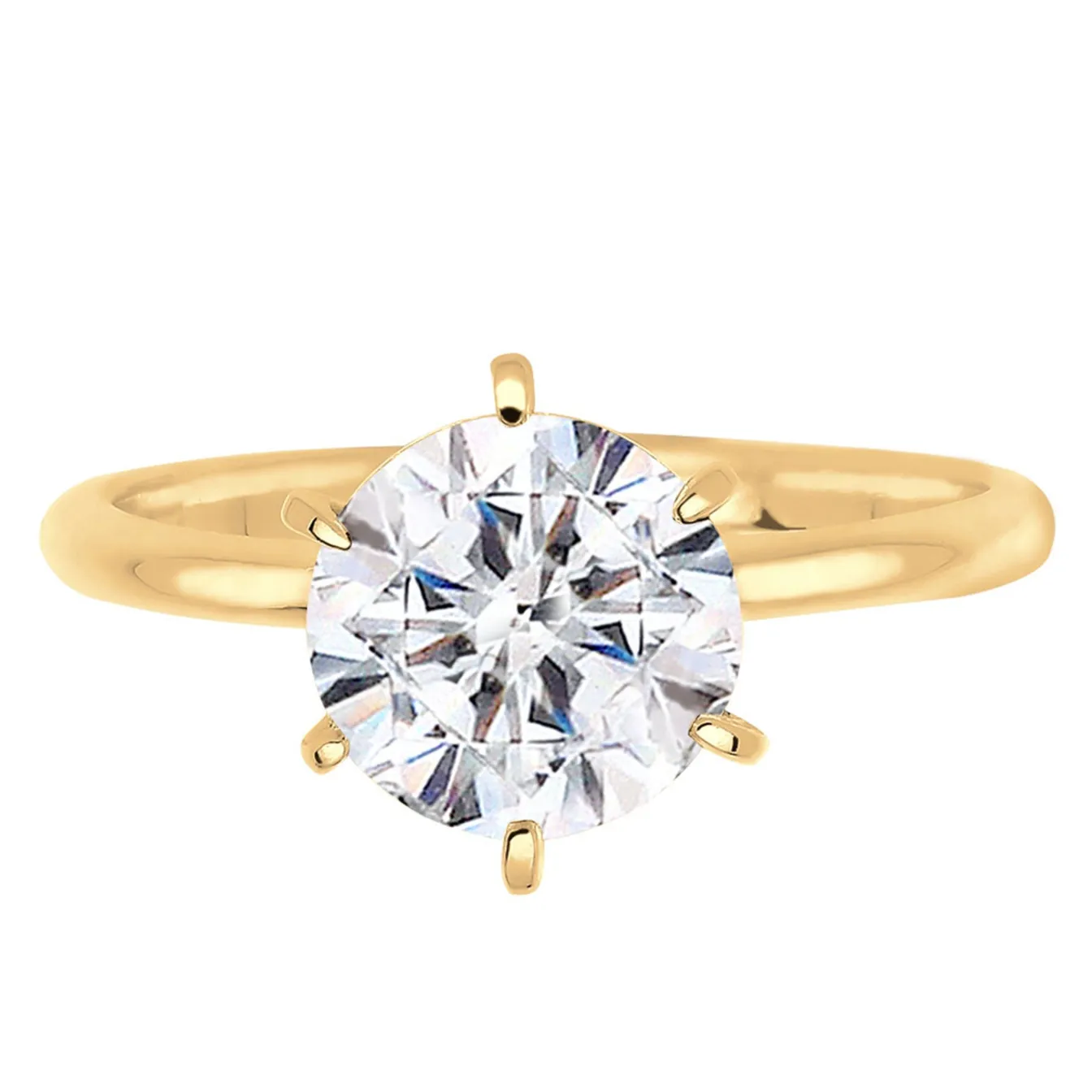 Elli "Verlobungsring | Kristall ( Weiß )< Silber|Roségold