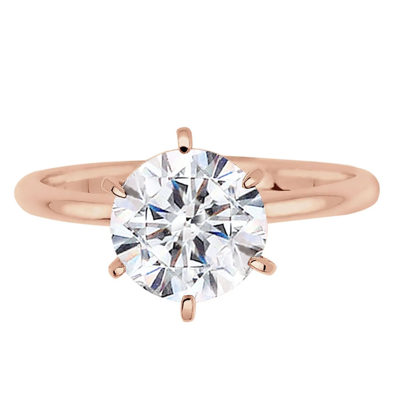 Elli "Verlobungsring | Kristall ( Weiß )< Silber|Roségold