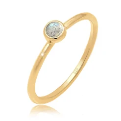 Elli "Verlobungsring | Labradorit ( Grau )< Ringe|Vergoldet