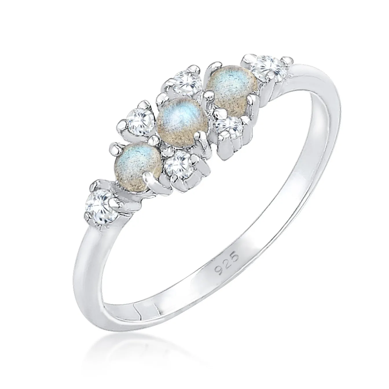 Elli "Verlobungsring | Labradorit ( Grau )< Ringe|Vergoldet