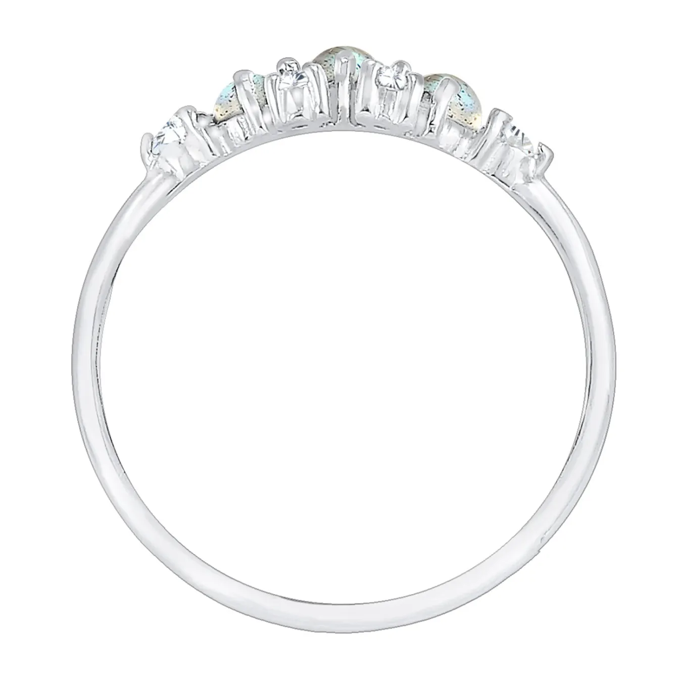 Elli "Verlobungsring | Labradorit ( Grau )< Ringe|Vergoldet