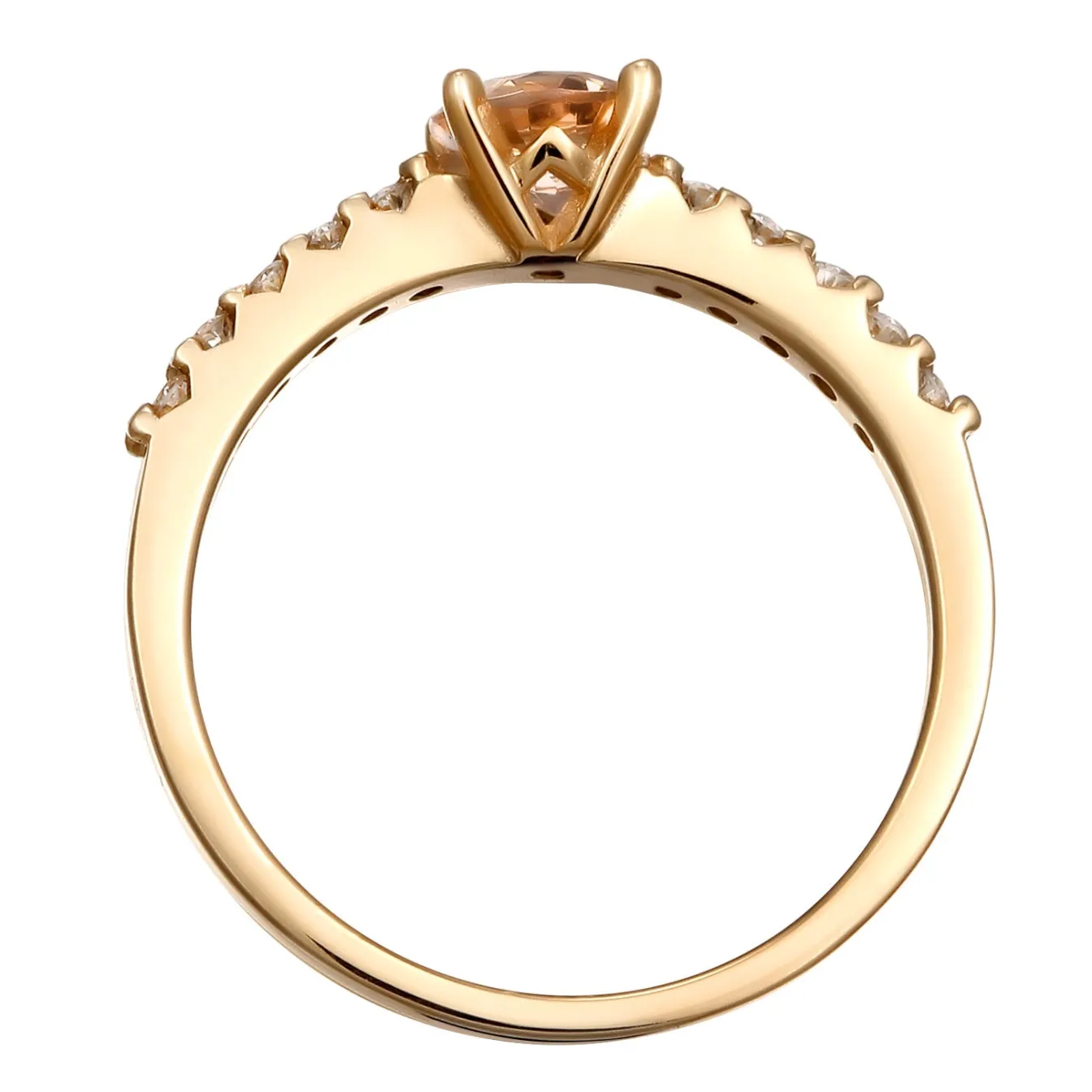 Elli "Verlobungsring | Morganit (Pfirsich), Diamanten (0.04 ct)< Diamanten|Ringe