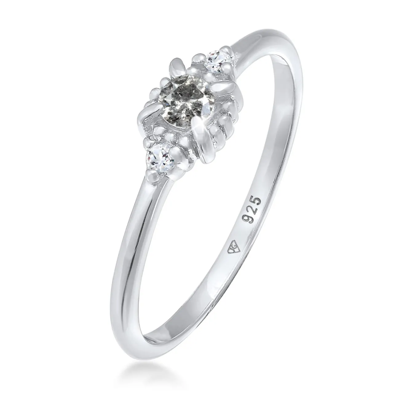 Elli "Verlobungsring | Salt & Pepper Diamant (0.11 ct.), Topas (weiß)< Letzte Chance|Ringe