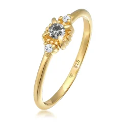 Elli "Verlobungsring | Salt & Pepper Diamant (0.11 ct.), Topas (weiß)< Letzte Chance|Ringe
