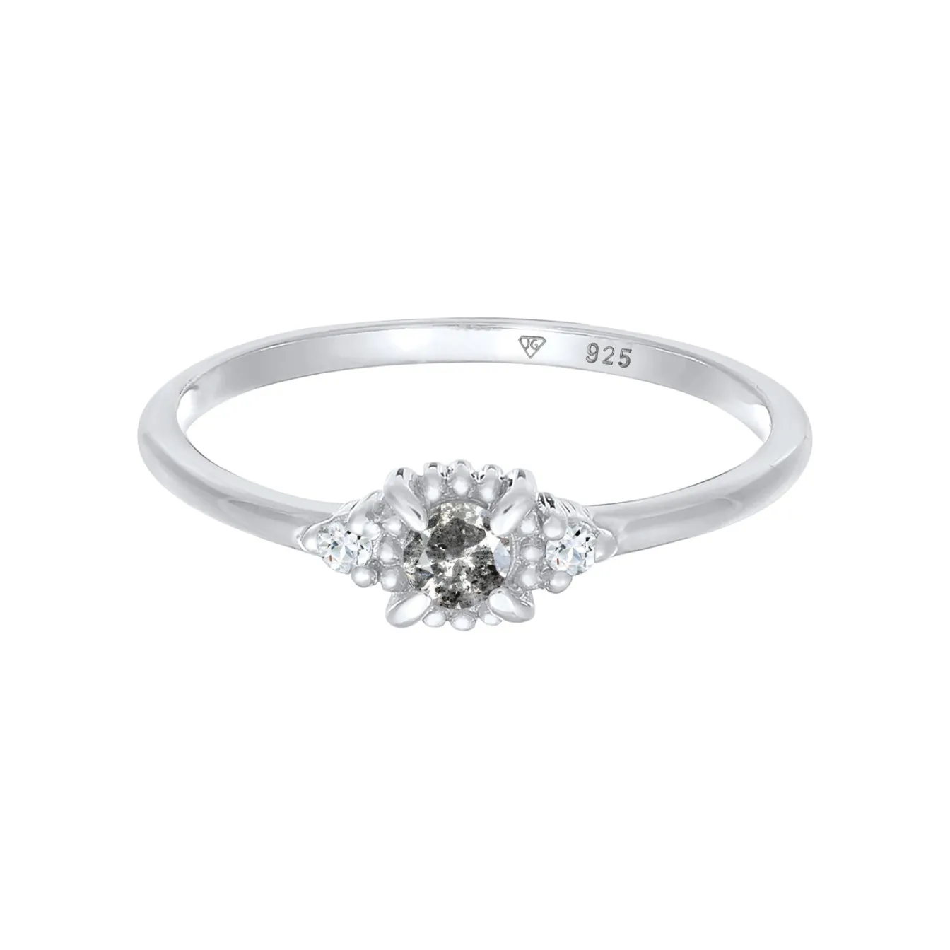 Elli "Verlobungsring | Salt & Pepper Diamant (0.11 ct.), Topas (weiß)< Letzte Chance|Ringe