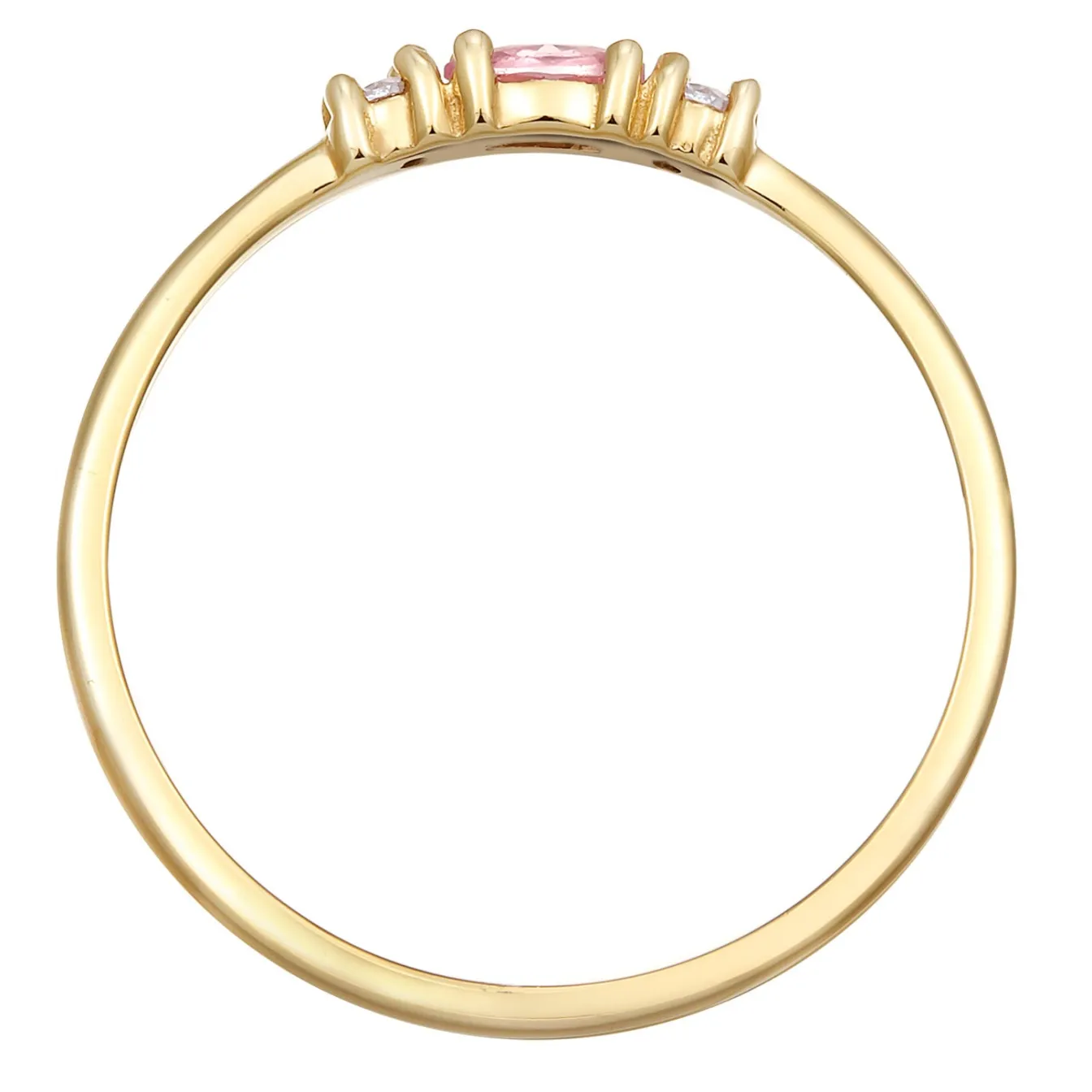 Elli "Verlobungsring | synth. Saphir (Rosa)< Ringe|Echtgold