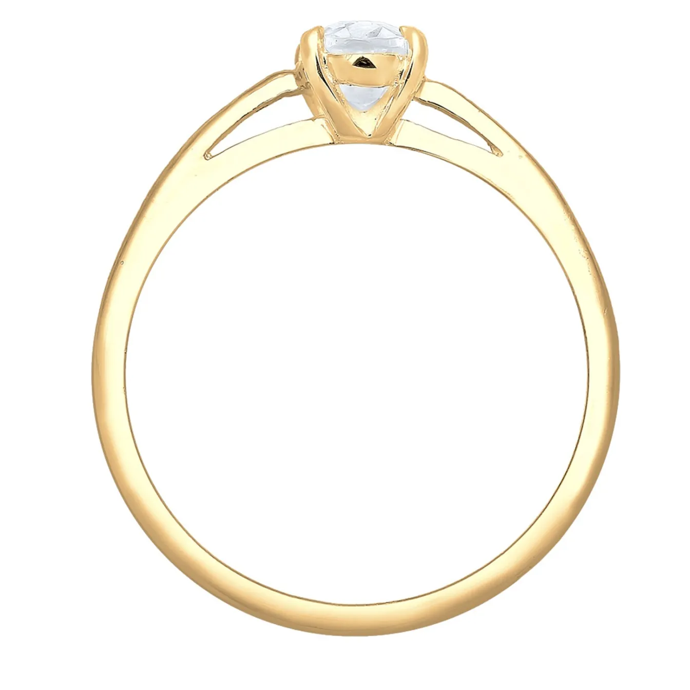 Elli "Verlobungsring | Topas ( Weiß )< Ringe|Echtgold