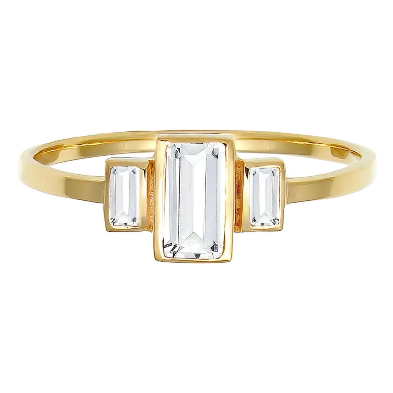 Elli "Verlobungsring | Topas ( Weiß )< Ringe|Echtgold