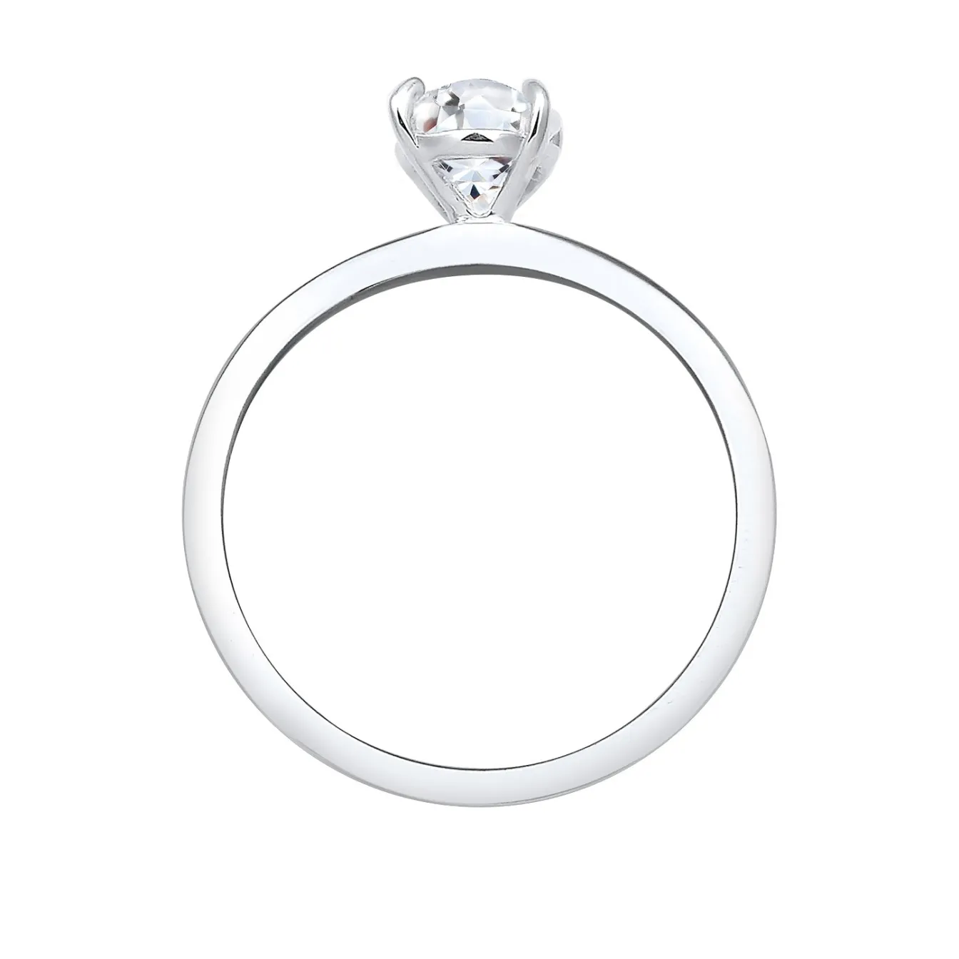 Elli "Verlobungsring | Topas ( Weiß )< Ringe|Silber