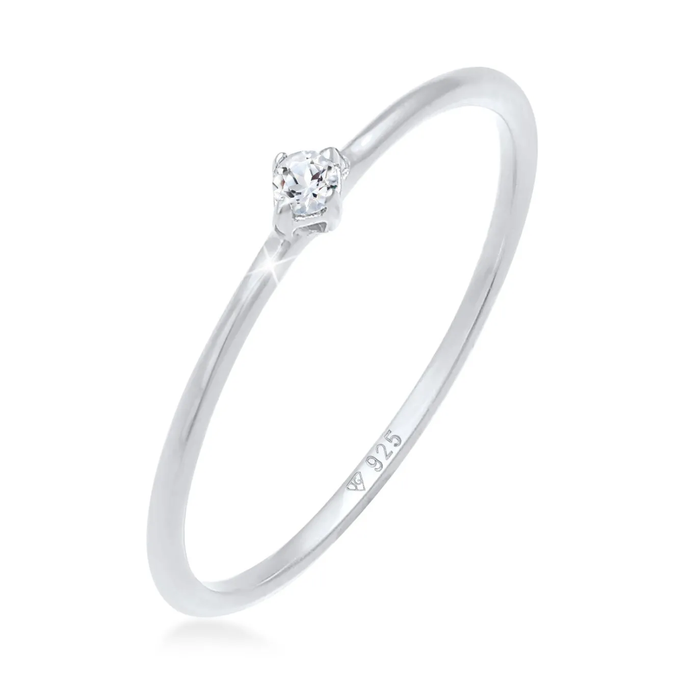 Elli "Verlobungsring | Topas ( Weiß )< Roségold|Ringe