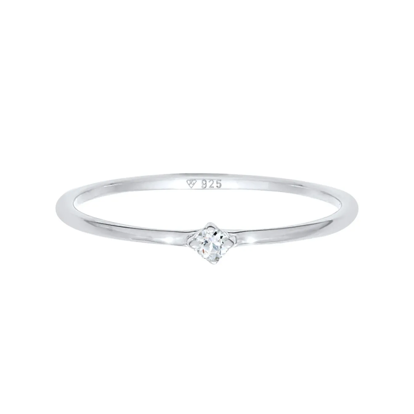 Elli "Verlobungsring | Topas ( Weiß )< Roségold|Ringe