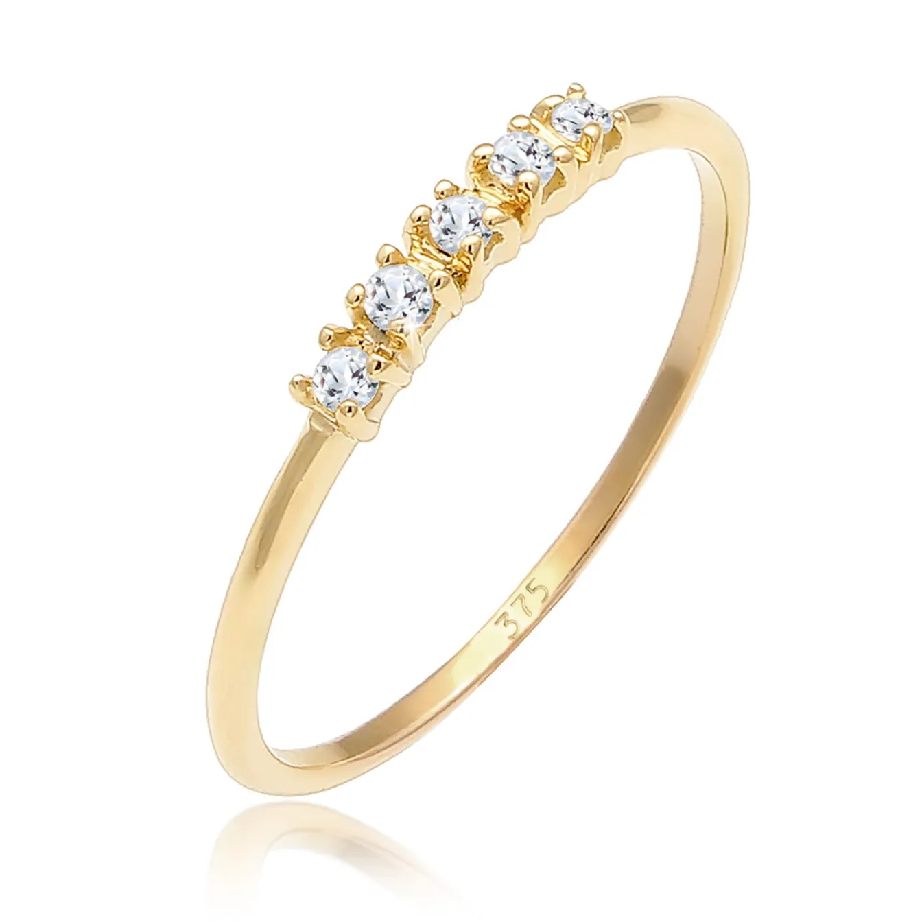 Elli "Verlobungsring | Topas ( Weiß )< Ringe|Echtgold