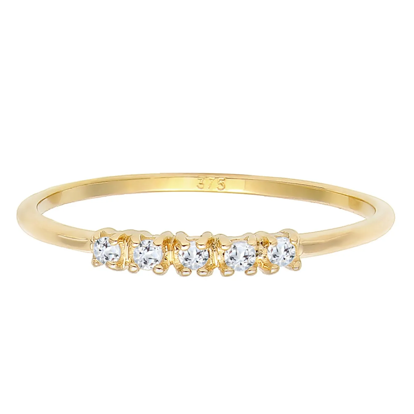 Elli "Verlobungsring | Topas ( Weiß )< Ringe|Echtgold