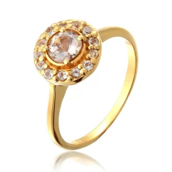 Elli "Verlobungsring | Topas & Morganit (Pfirsich)< Ringe