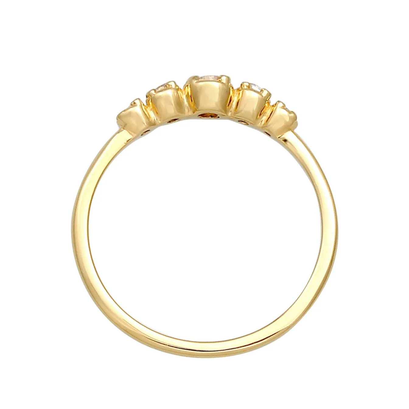Elli "Verlobungsring | Zirkonia ( Weiß )< Ringe|Vergoldet