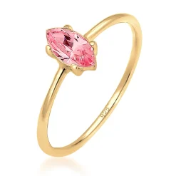 Elli "Verlobungsring | Zirkonia ( Weiß )< Vergoldet|Ringe