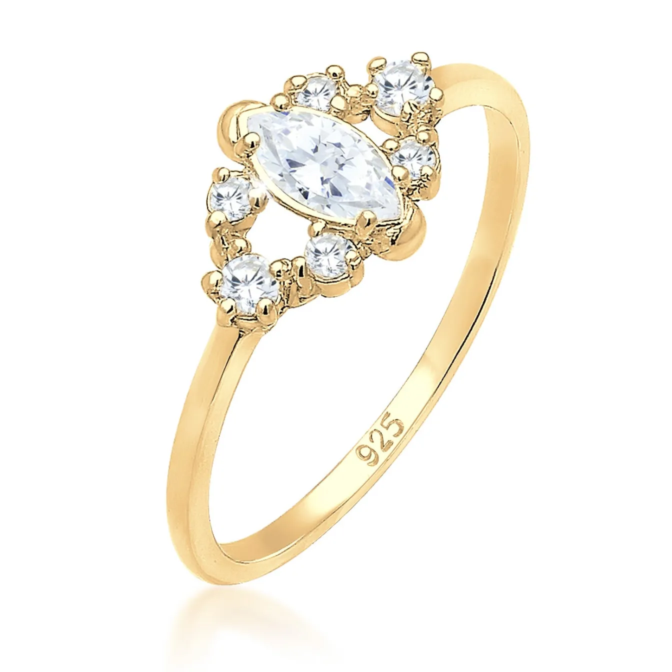 Elli "Verlobungsring | Zirkonia ( Weiß )< Roségold|Ringe