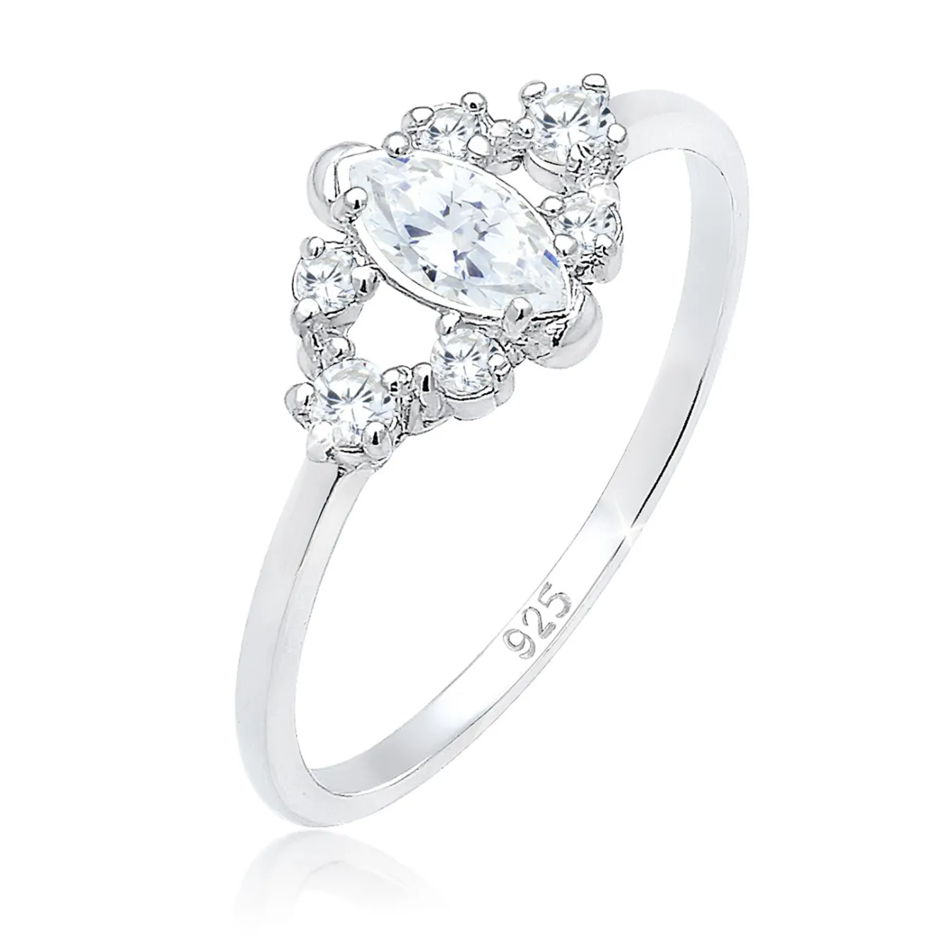 Elli "Verlobungsring | Zirkonia ( Weiß )< Roségold|Ringe