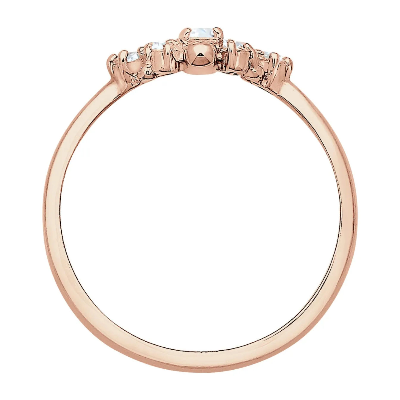 Elli "Verlobungsring | Zirkonia ( Weiß )< Roségold|Ringe